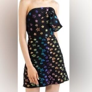 Shoshanna Starry Night Clip Strapless Mini Dress